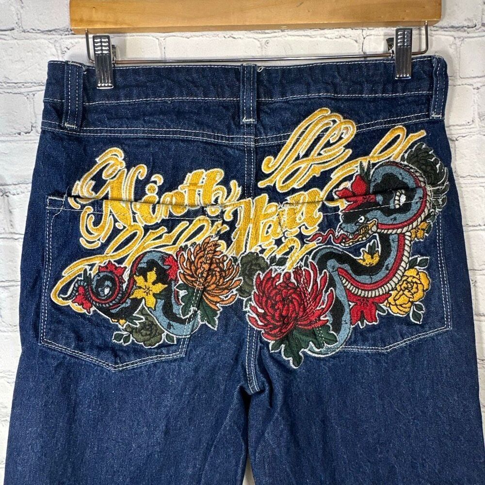Ninth Hall Ambush Jeans Mens 30‎ Jeans Snake Embroidered Baggy Straight Leg Y2K